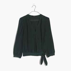 Madewell wrap silk top NWOT